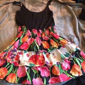 Colorful strapless dress